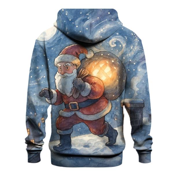 Midnight Gift Courier Santa printed hoodies
