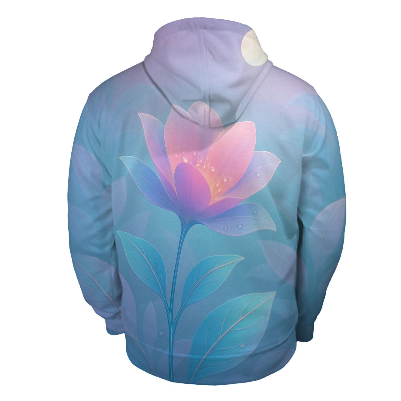 Moonlit Gradient Gardens pullover hoodies