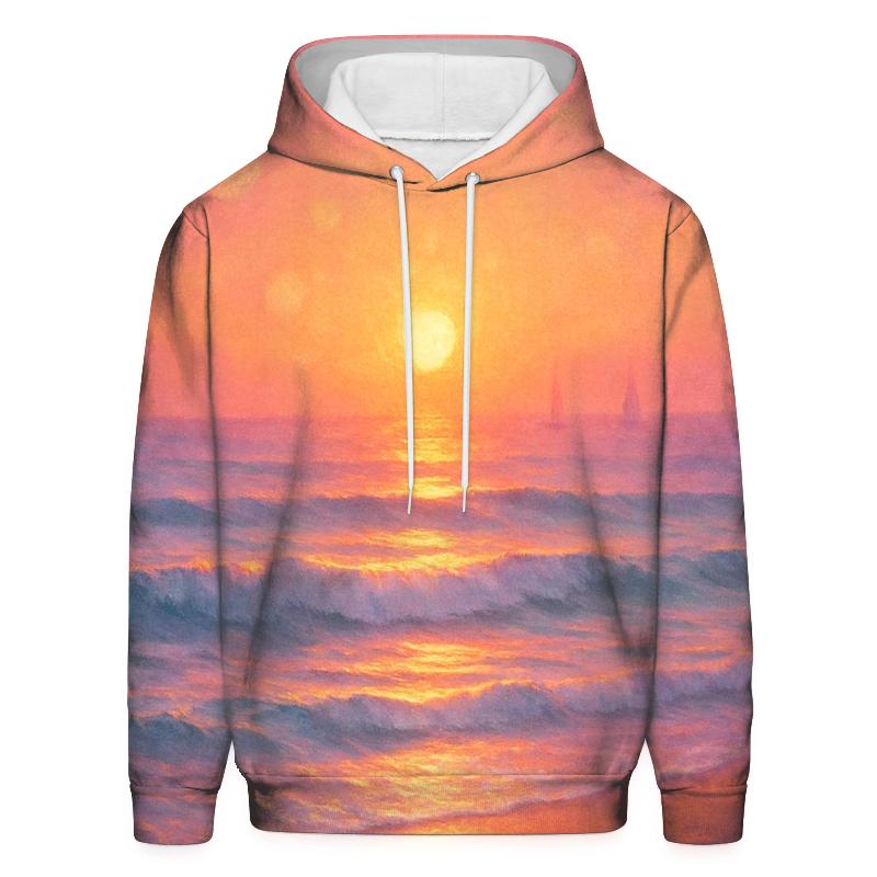 Coral Horizon Drift premium hoodies