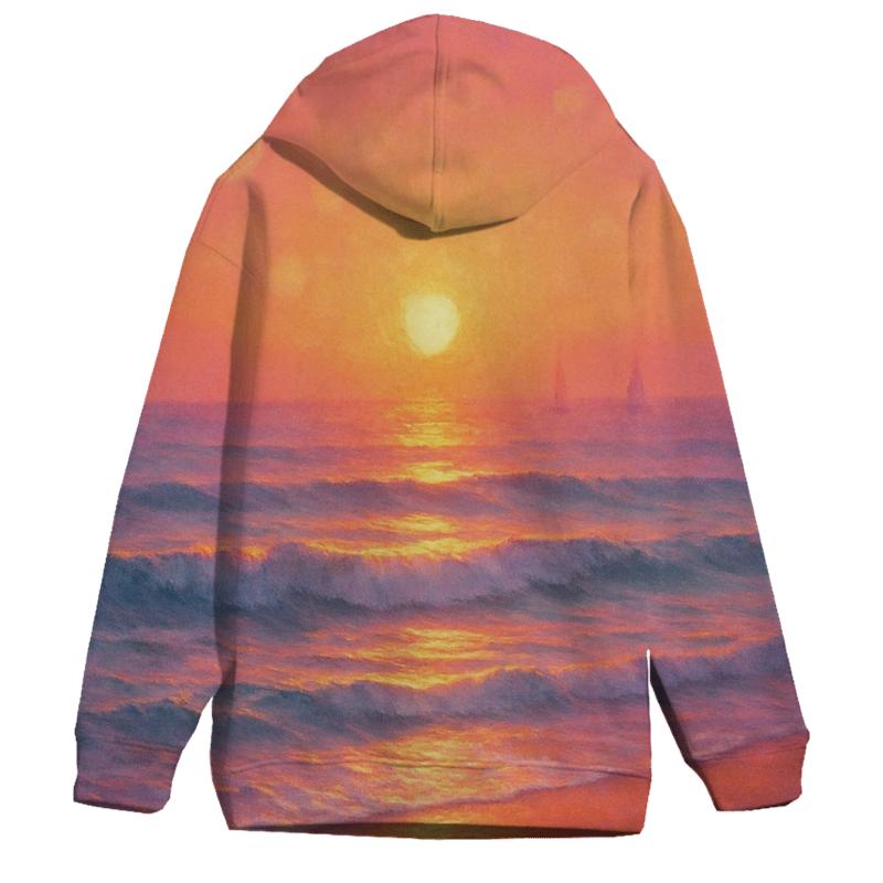 Coral Horizon Drift premium hoodies