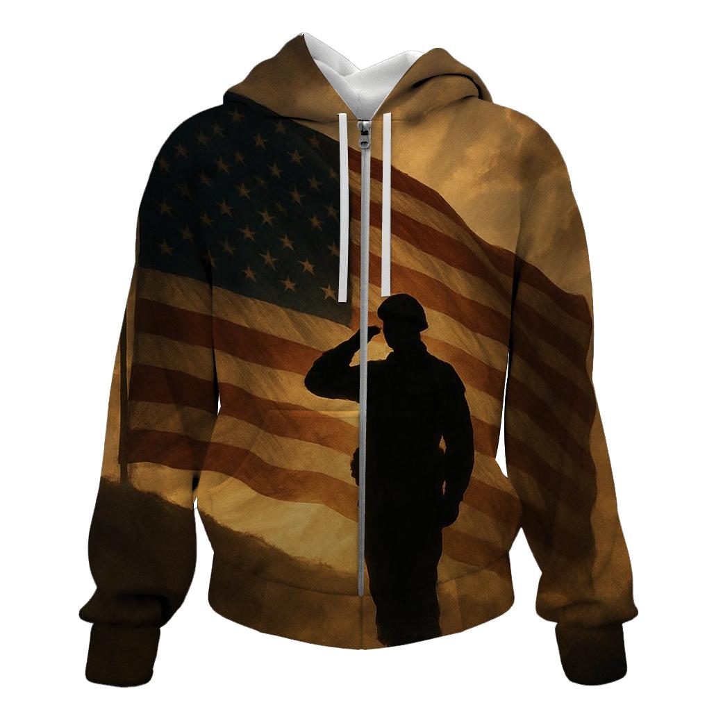 Dawn Sentinel Flag lightweight hoodies