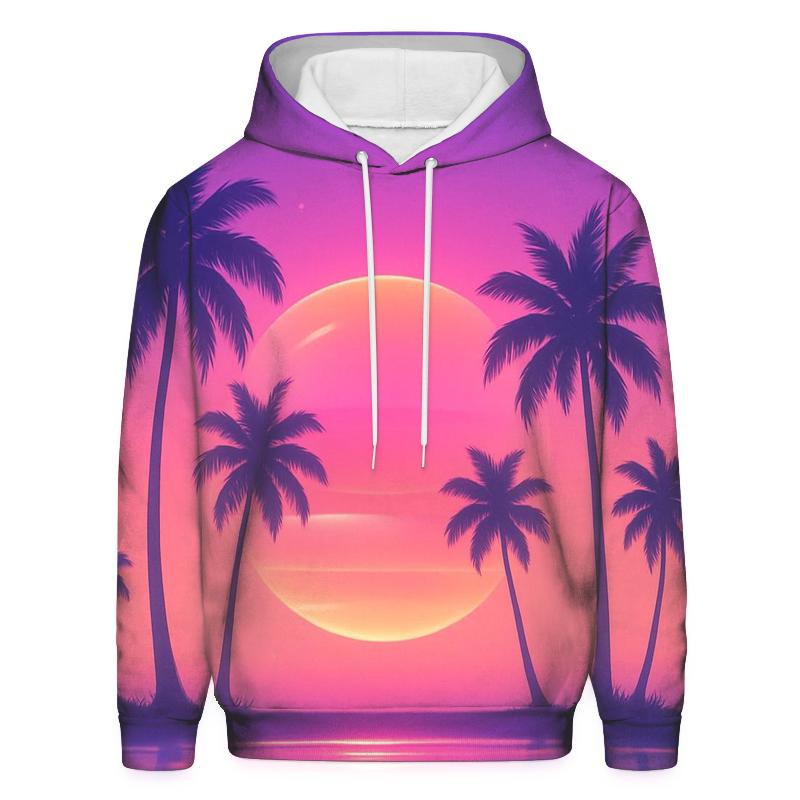 Vaporwave Palm Reverie hoodie styles
