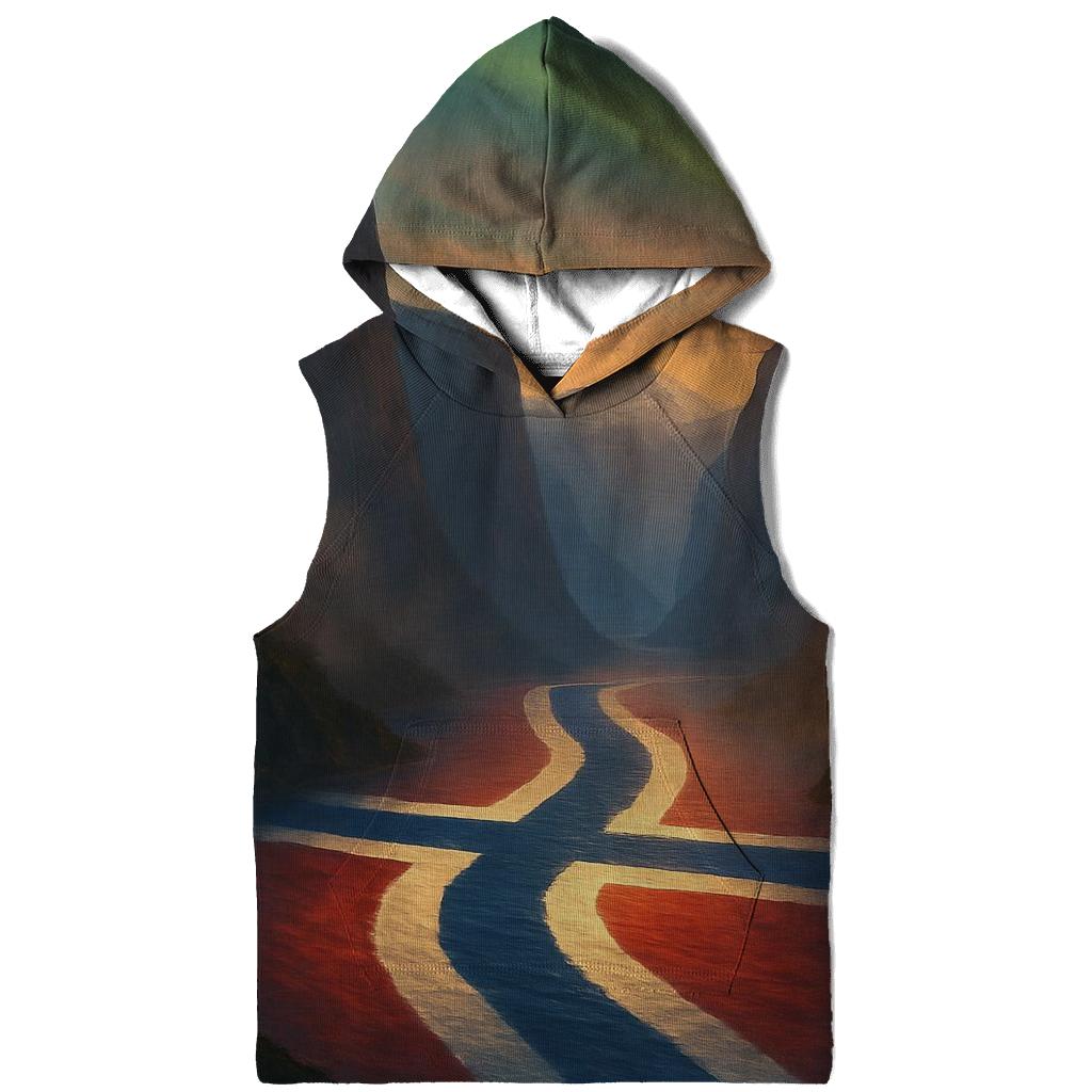 Norway Fjord Flagscape printed hoodies
