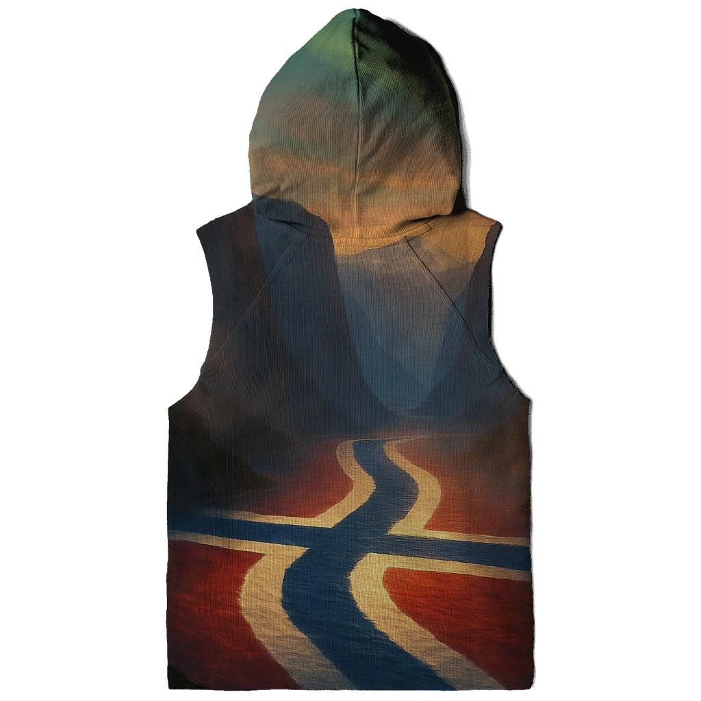 Norway Fjord Flagscape printed hoodies