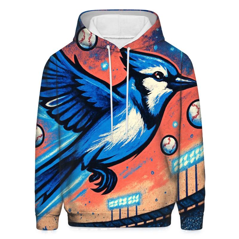 Blue Jay Over The Stadium pullover hoodies