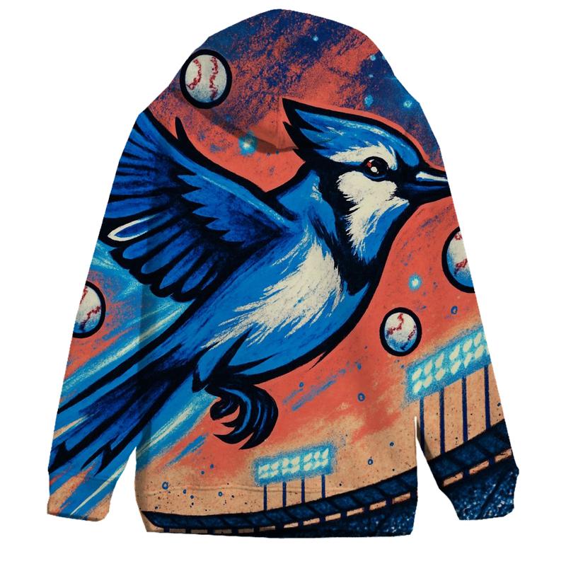 Blue Jay Over The Stadium pullover hoodies