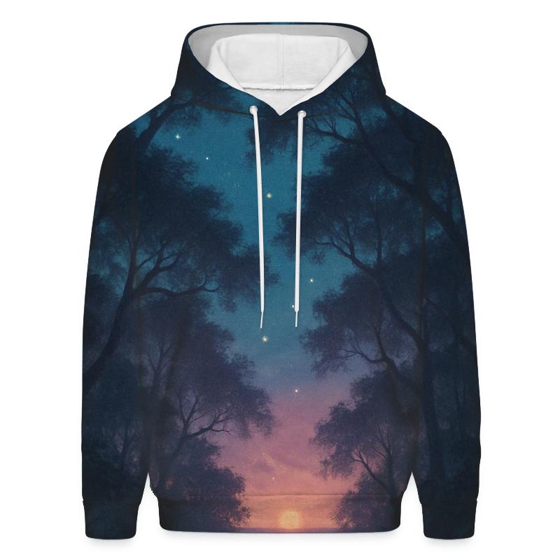 Teal Twilight Canopy embroidered hoodies
