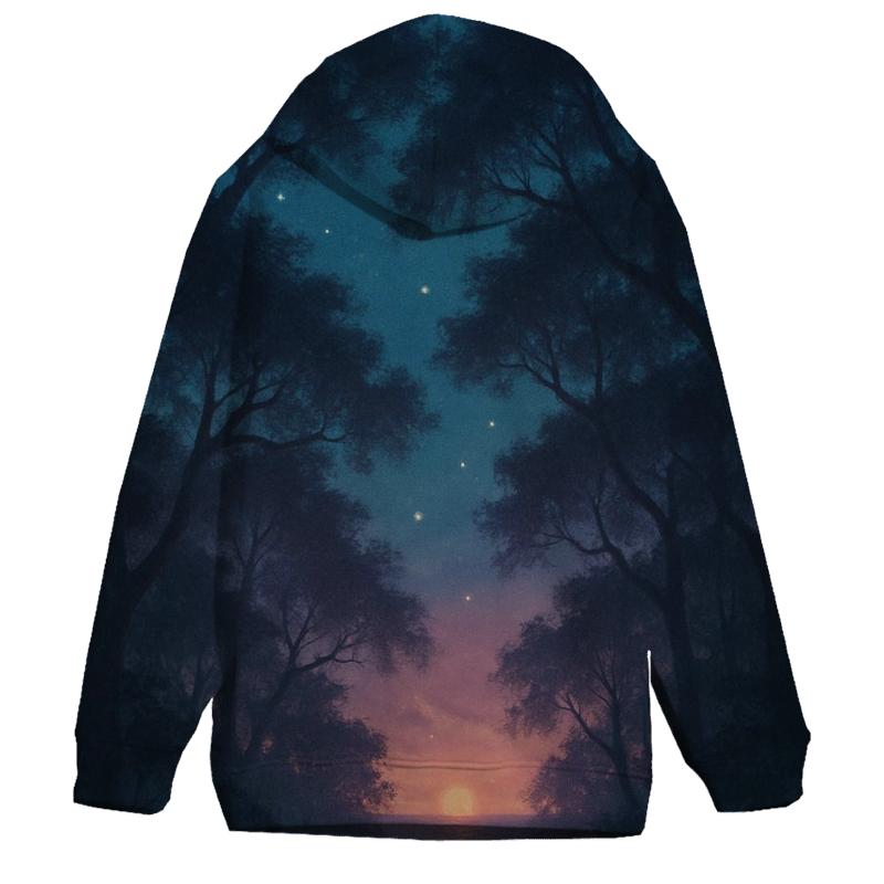 Teal Twilight Canopy embroidered hoodies