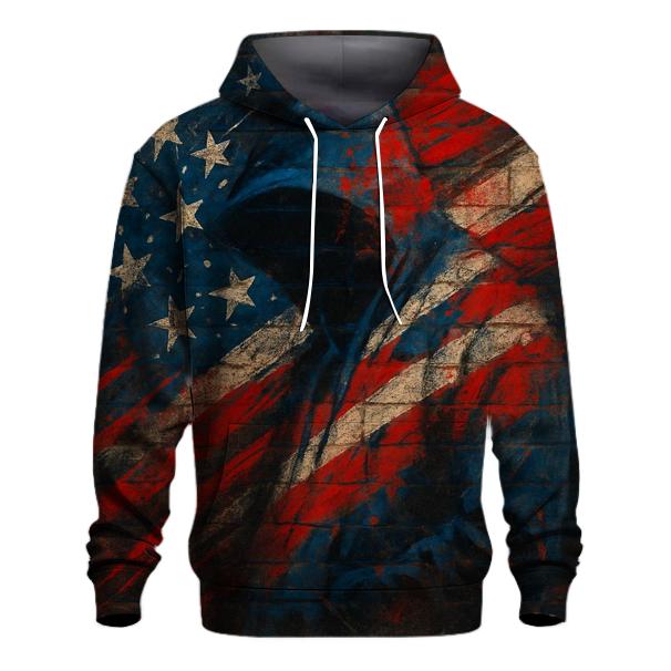 Patriotic Graffiti Cascade zip-up hoodies
