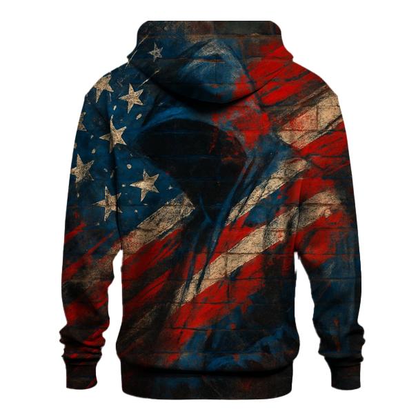 Patriotic Graffiti Cascade zip-up hoodies