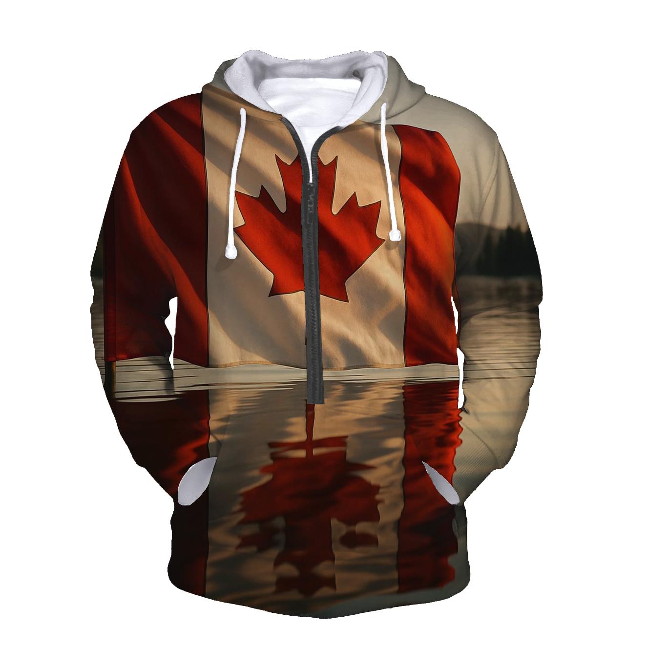 Canada Maple Reflection lightweight hoodies