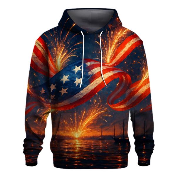 Fireworks Ribbon Surge zip-up hoodies