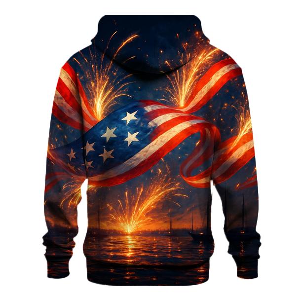 Fireworks Ribbon Surge zip-up hoodies