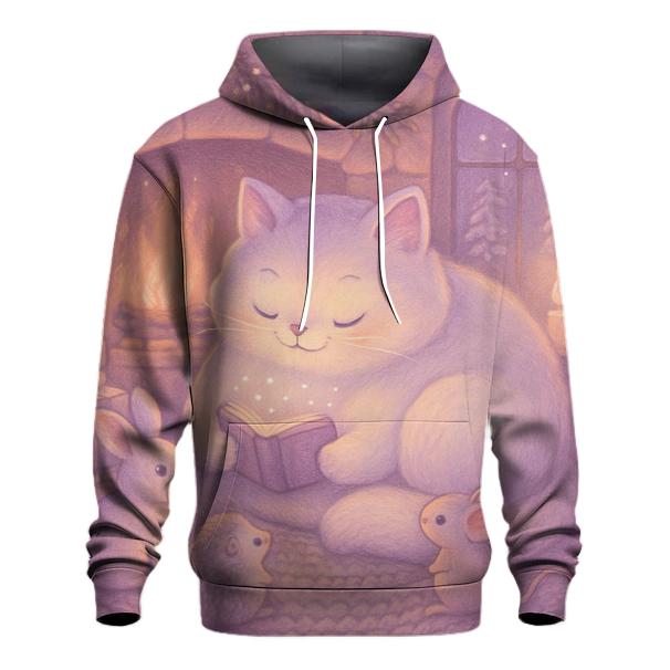 Fireplace Storytime With Snowcat custom hoodies