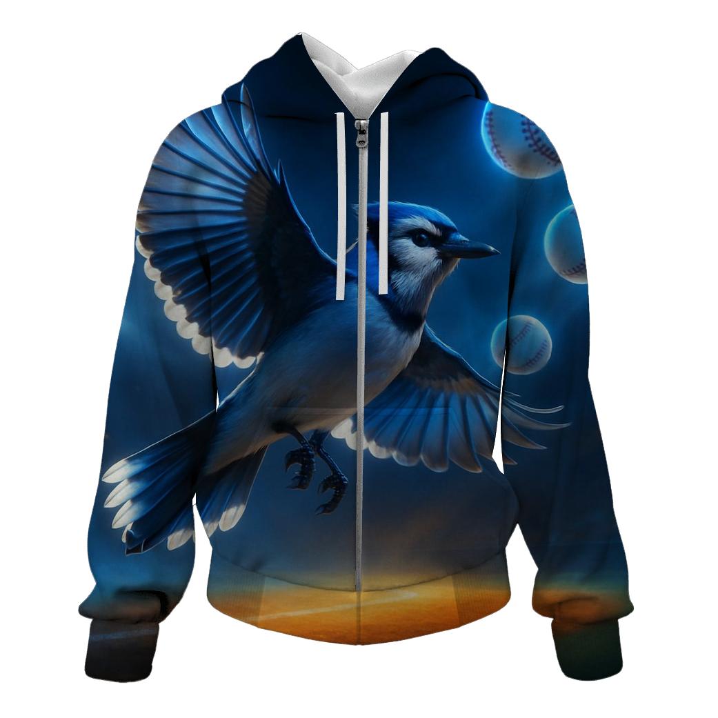 Field Surge With Blue Jays printed hoodies