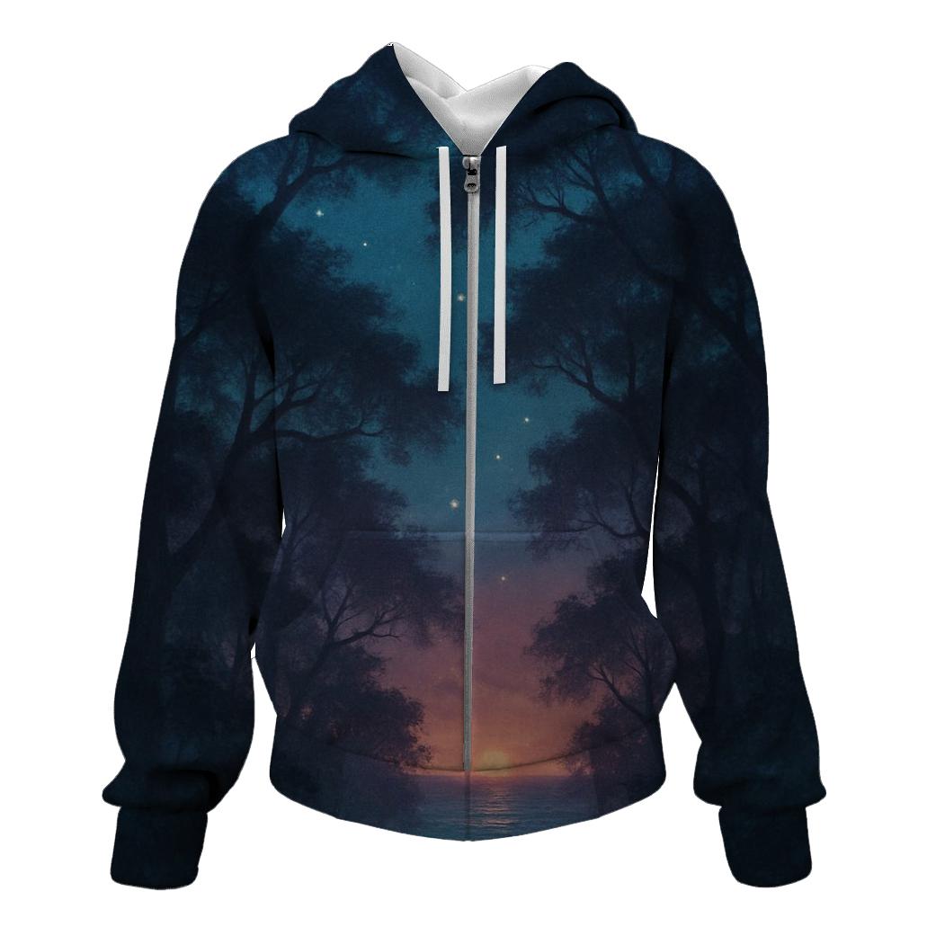 Teal Twilight Canopy designer hoodies