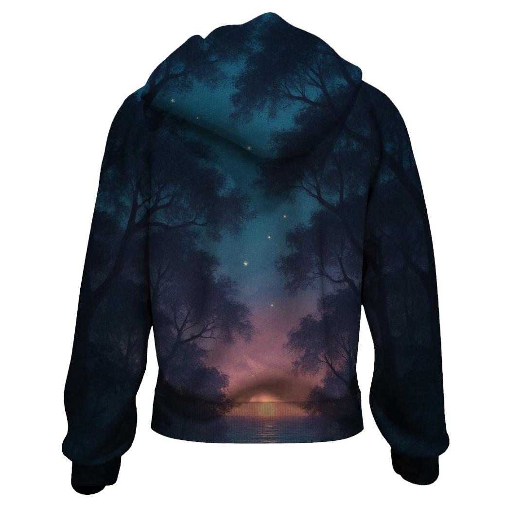 Teal Twilight Canopy designer hoodies