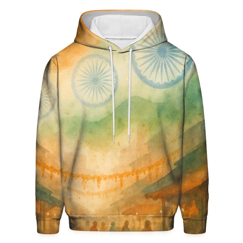 India Festival Watercolor hoodie styles
