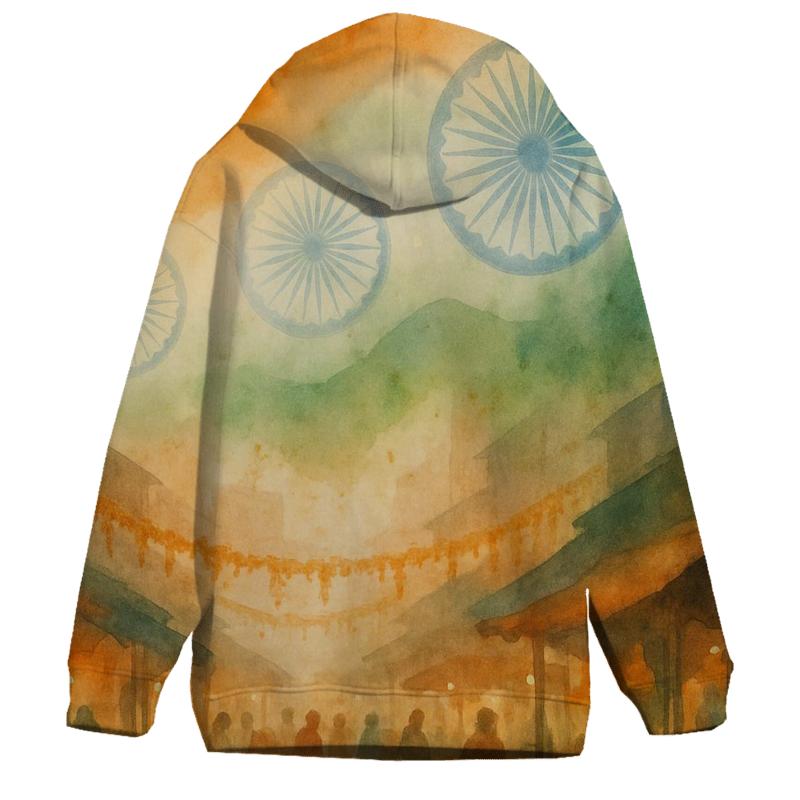 India Festival Watercolor hoodie styles