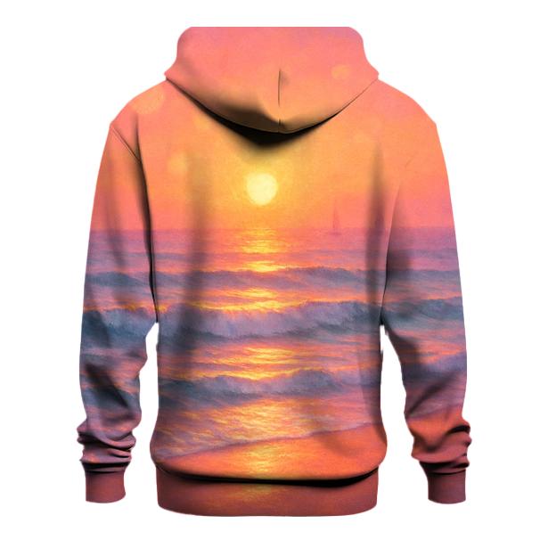Coral Horizon Drift printed hoodies