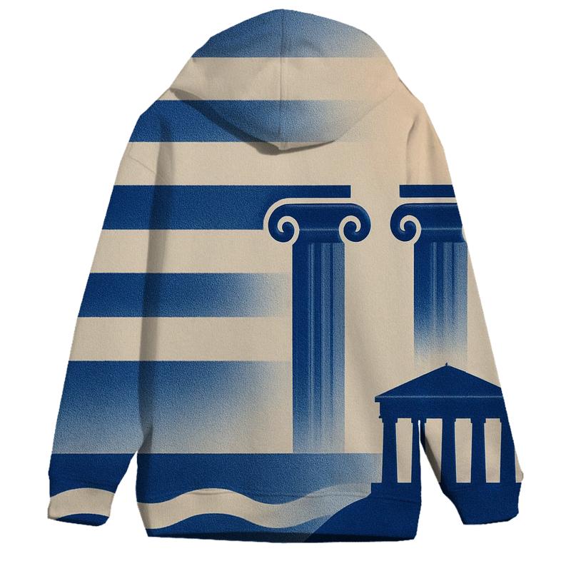 Greece Classical Geometry heavyweight hoodies