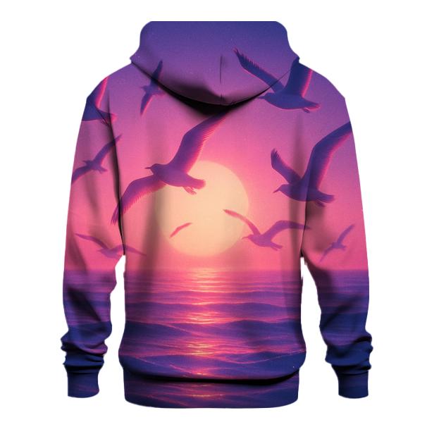 Magenta Tide Serenade embroidered hoodies