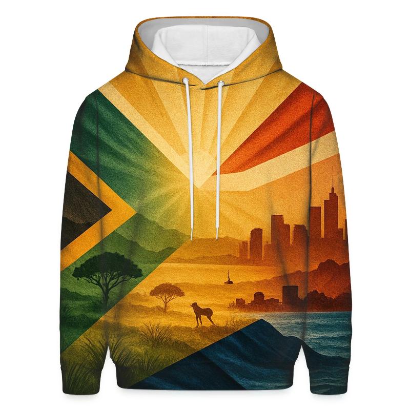 South Africa Unity Collage graphic hoodies