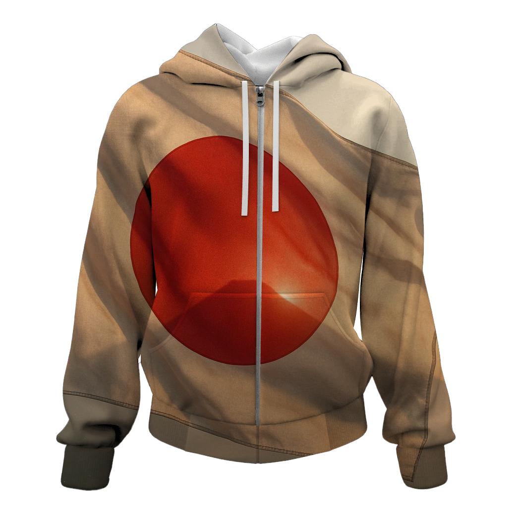 Japan Rising Fabric graphic hoodies