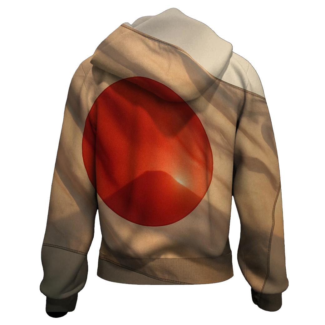 Japan Rising Fabric graphic hoodies