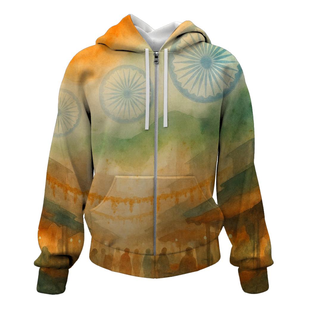 India Festival Watercolor custom hoodies