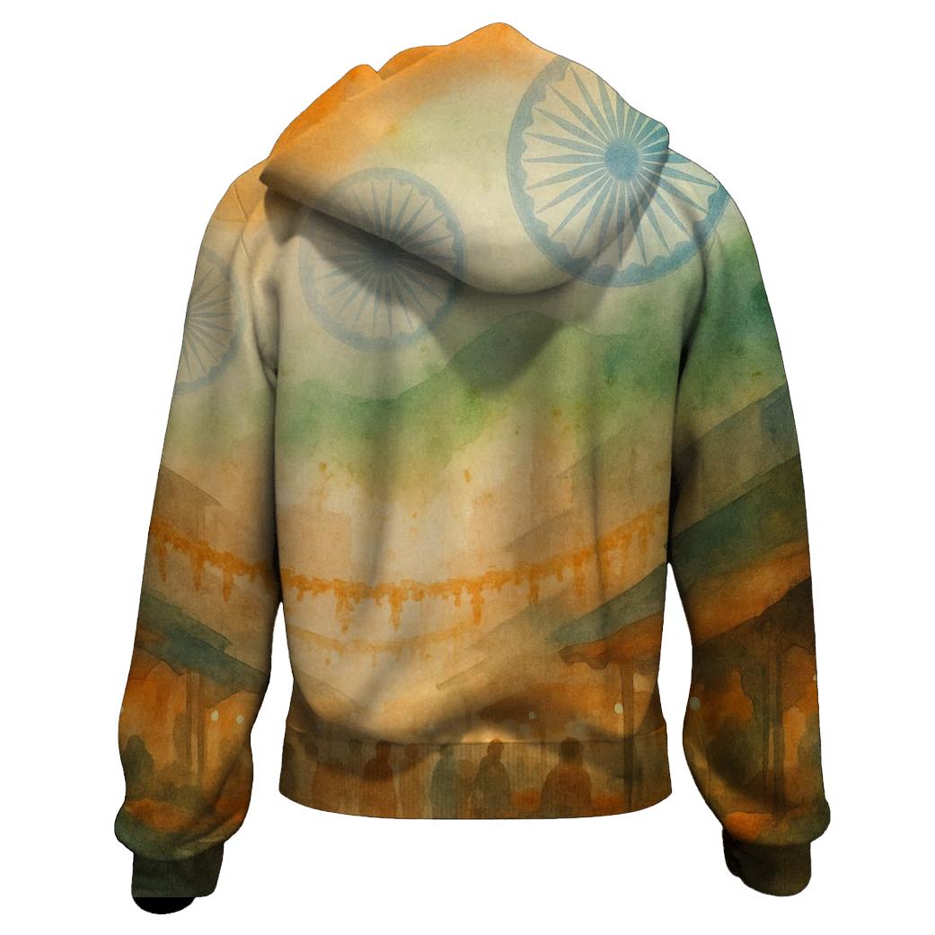 India Festival Watercolor custom hoodies