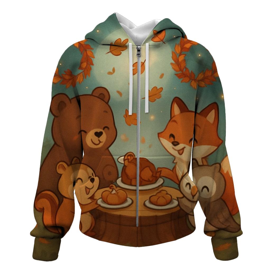 Woodland Feast Quartet premium hoodies