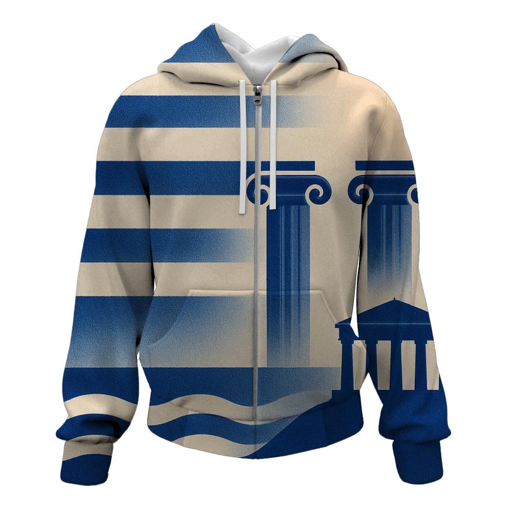 Greece Classical Geometry custom hoodies