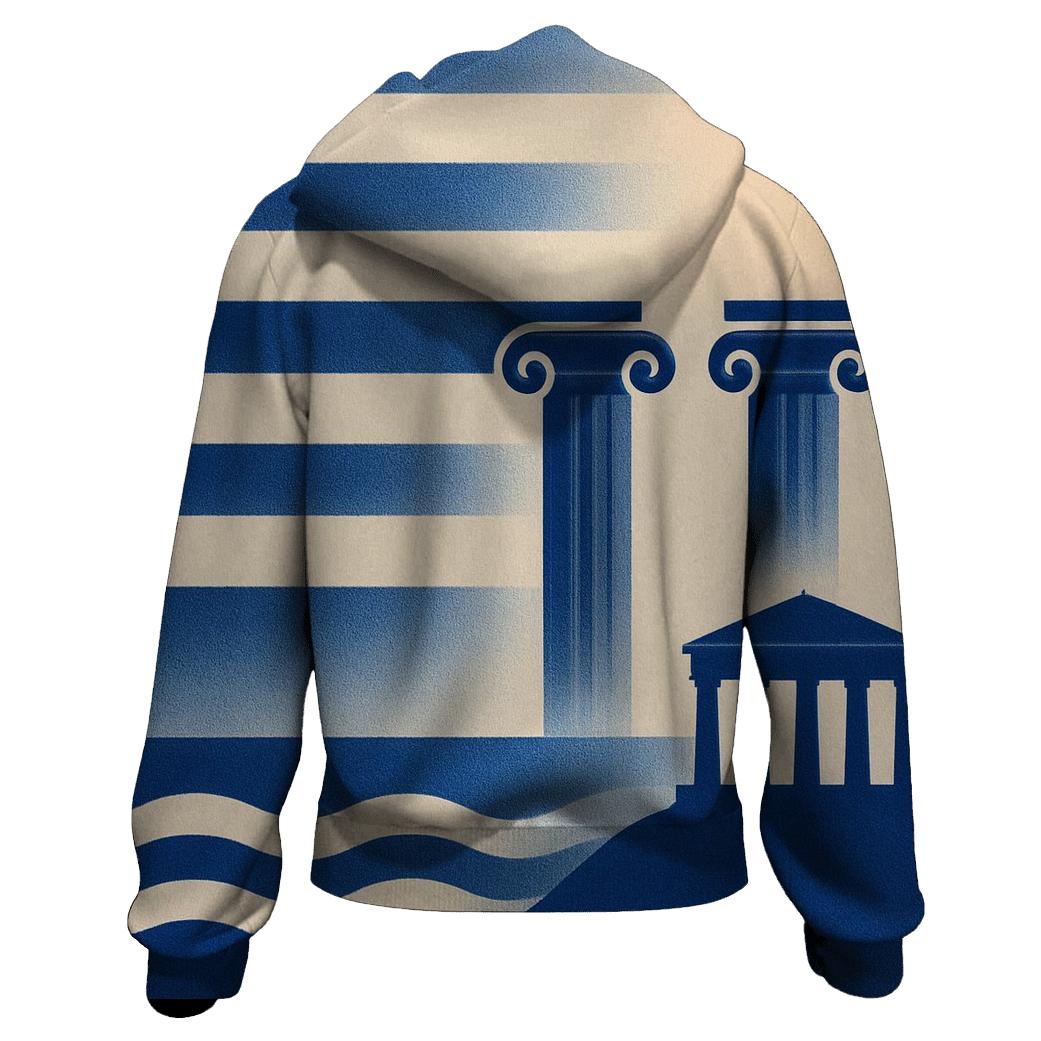 Greece Classical Geometry custom hoodies