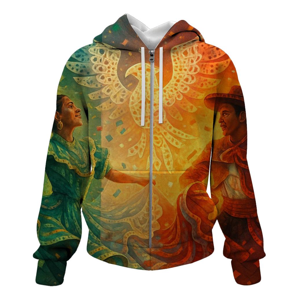 Mexico Fiesta Mosaic graphic hoodies