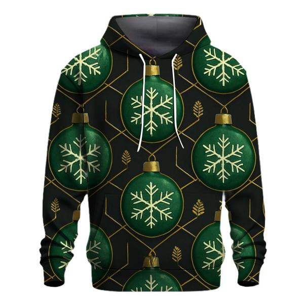 Green Ornament Tessellation On Charcoal Background heavyweight hoodies