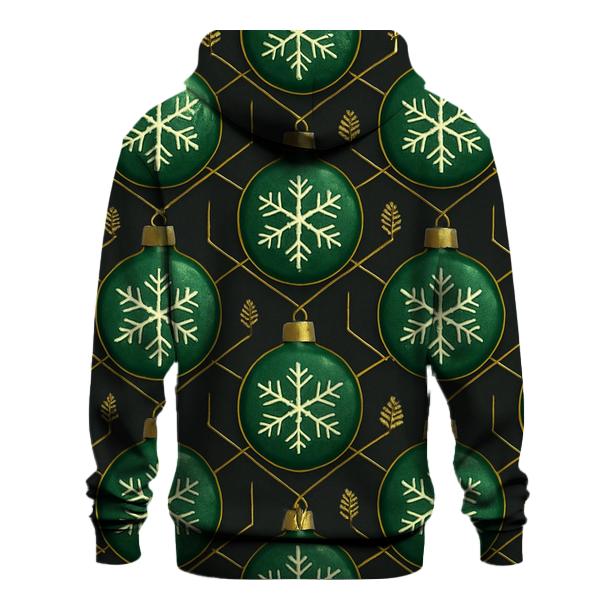 Green Ornament Tessellation On Charcoal Background heavyweight hoodies