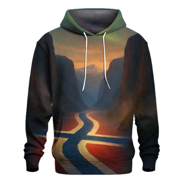 Norway Fjord Flagscape premium hoodies