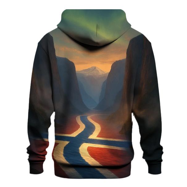 Norway Fjord Flagscape premium hoodies