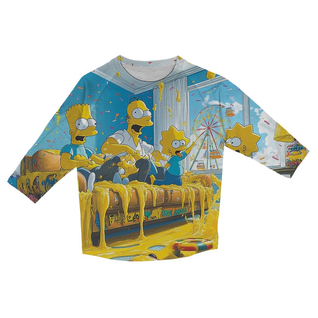 Couch Gag Carnival stylish quarter sleeve tops