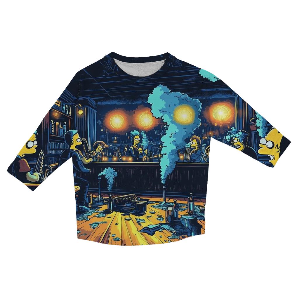 Moes Midnight Jazz Riot cotton quarter sleeve shirts