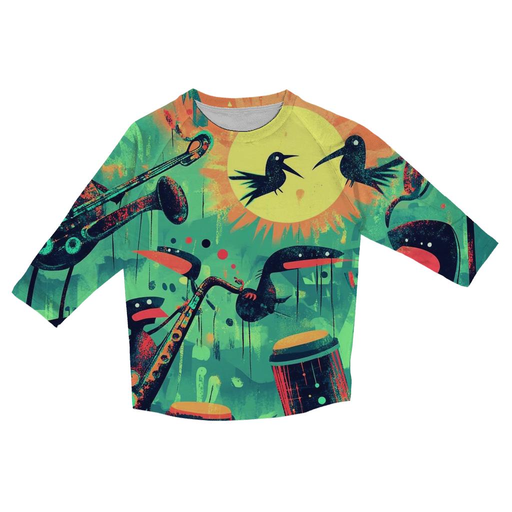 Pixel Jungle Jam custom 3/4 sleeve shirts