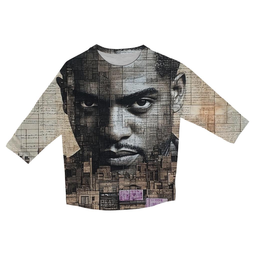 Nas Queensbridge Mosaic custom 3/4 sleeve shirts