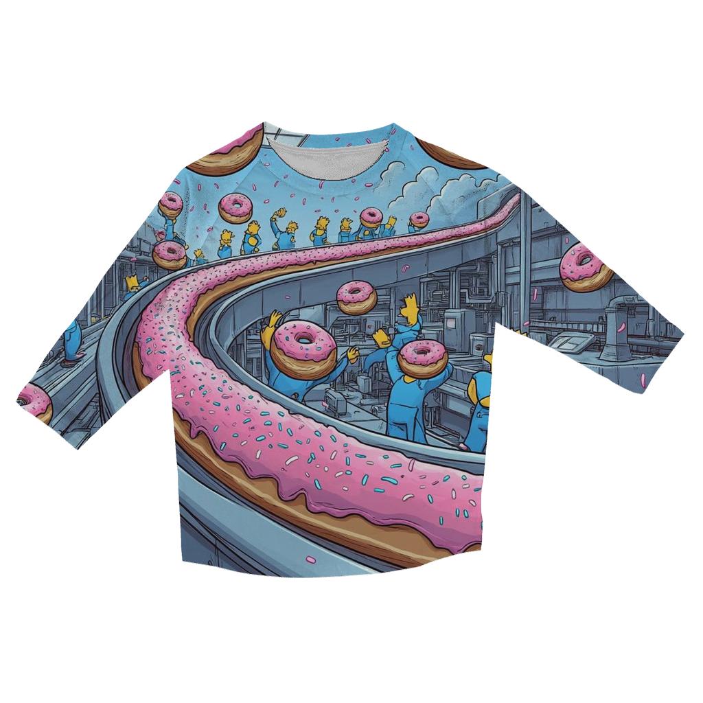 Donut Factory Assembly Line Ballet trendy 3/4 sleeve tops