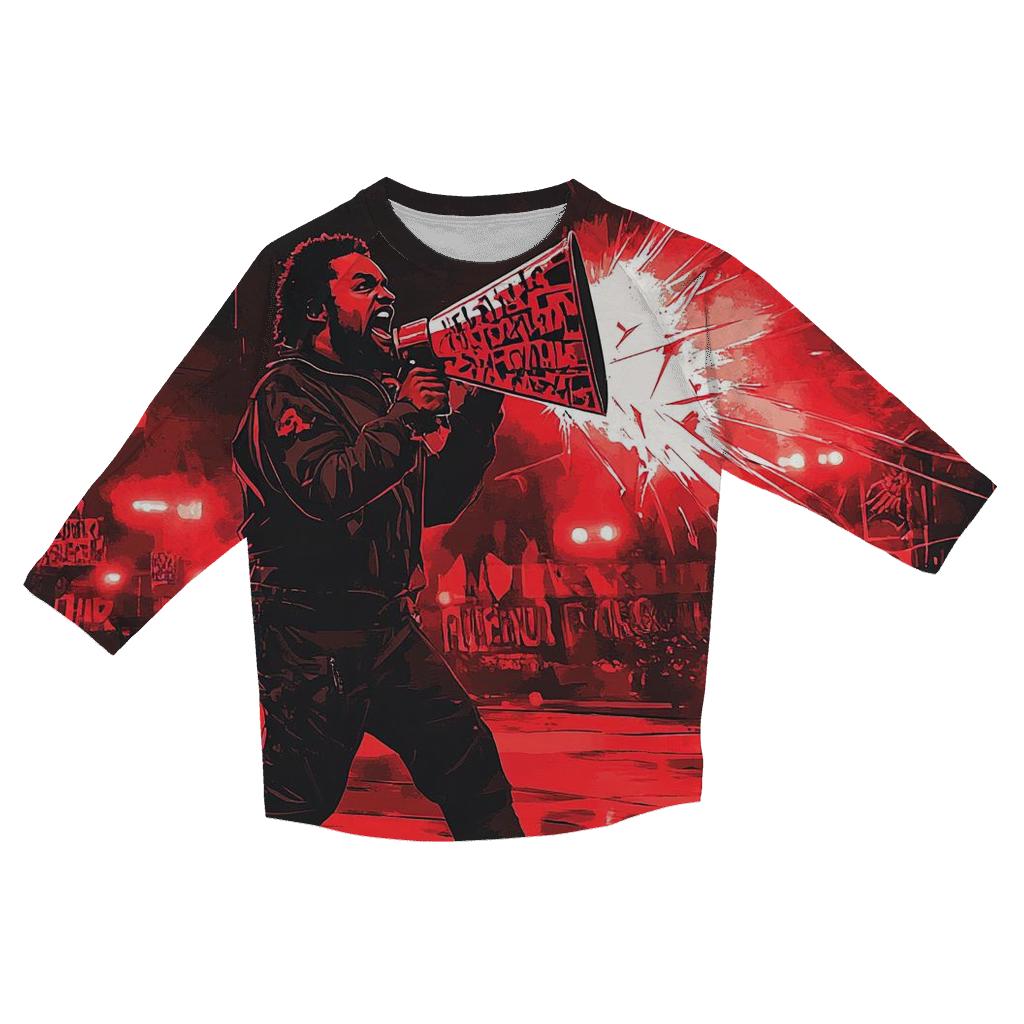 Ice Cube Riot Script custom 3/4 sleeve shirts