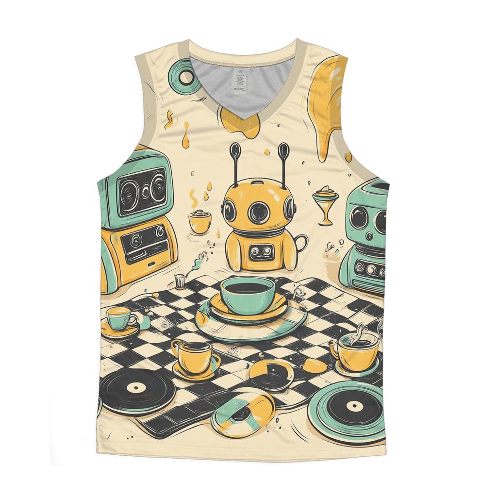 Toy Bot Tea Party designer workout tanks