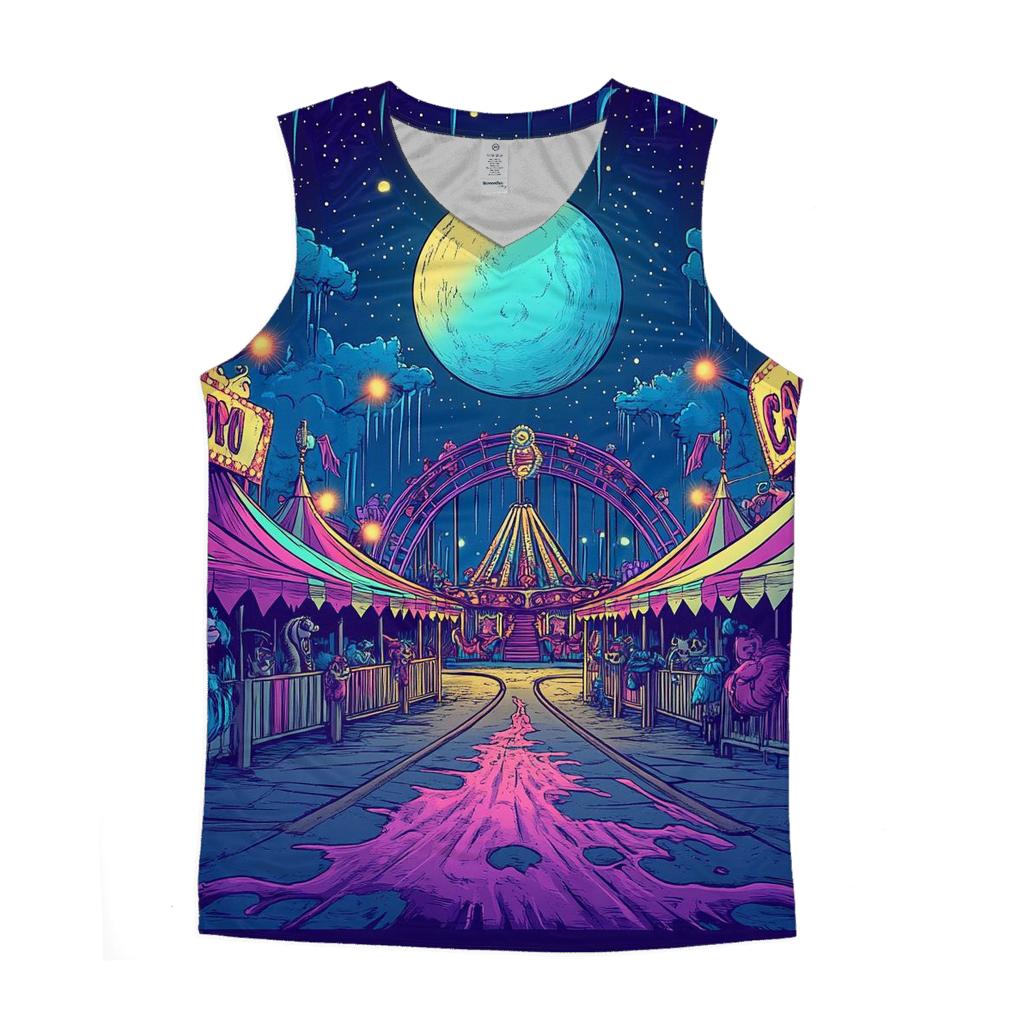 Midnight Cartoon Carnival stylish racerback tanks