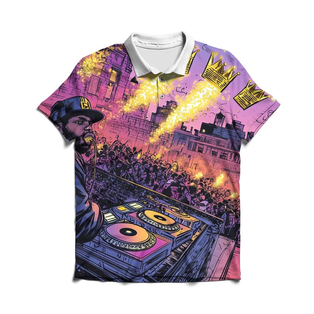 Biggie Block Party Remix branded logo polo shirts