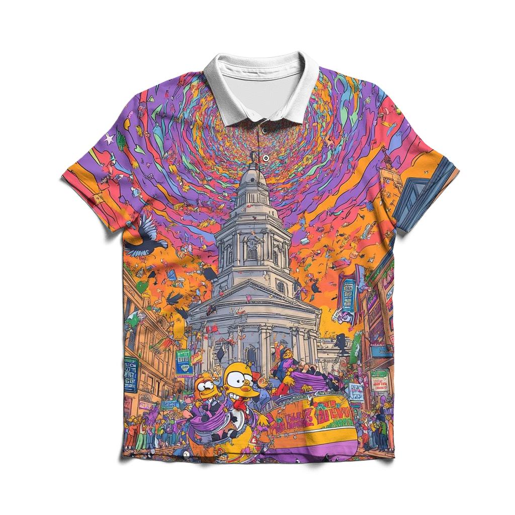 Springfield Town Square Parade Crash classic pique polos