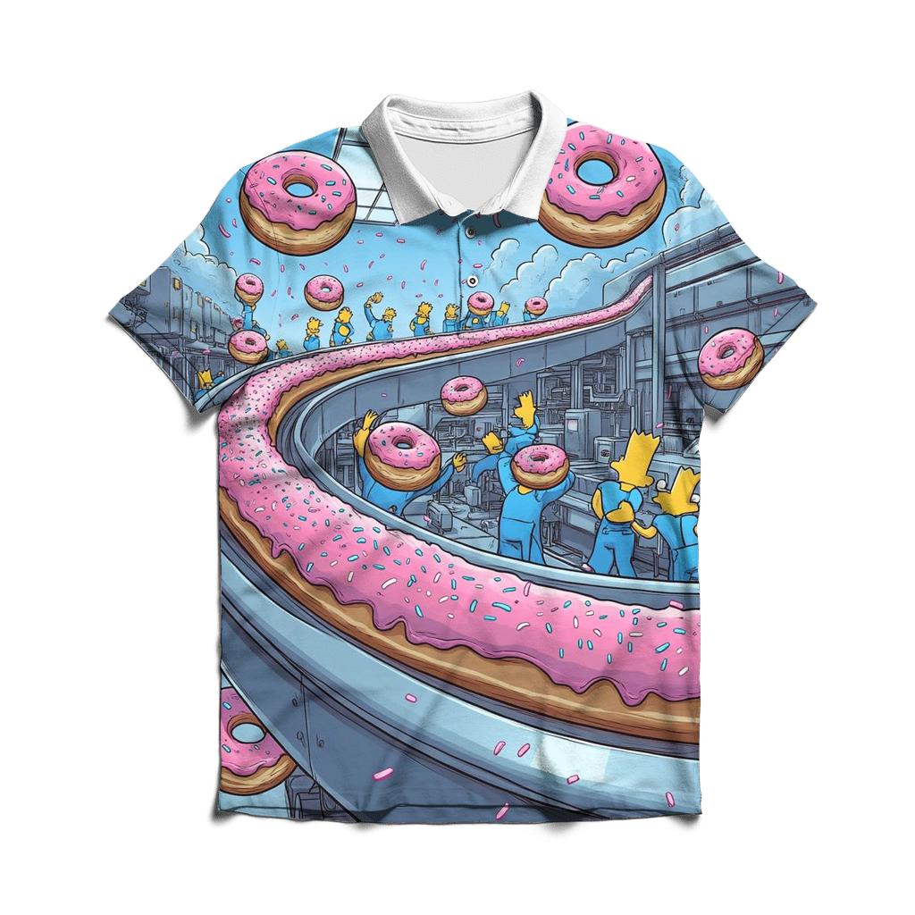 Donut Factory Assembly Line Ballet premium cotton polo shirts
